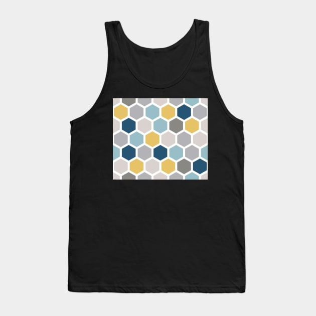 Pastel Honeycomb Pattern Tank Top by CeeGunn